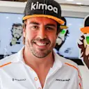 Fernando Alonso (ESP) McLaren celebrates his Birthday at Formula One World Championship, Rd12, Hungarian Grand Prix, Race, Hungaroring, Hungary, Sunday 29 July 2018. © Steven Tee/LAT/Sutton Images