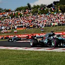 Lewis Hamilton (GBR) Mercedes-AMG F1 W09 EQ Power+ leads at the start of the race at Formula One World Championship, Rd12, Hungarian Grand Prix, Race, Hungaroring, Hungary, Sunday 29 July 2018. © Jerry Andre/Sutton Images