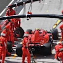 Kimi Raikkonen (FIN) Ferrari SF-71H pit stop at Formula One World Championship, Rd12, Hungarian Grand Prix, Race, Hungaroring, Hungary, Sunday 29 July 2018. © Mark Sutton/Sutton Images