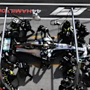 Lewis Hamilton (GBR) Mercedes-AMG F1 W09 EQ Power+ pit stop at Formula One World Championship, Rd12, Hungarian Grand Prix, Race, Hungaroring, Hungary, Sunday 29 July 2018. © Mark Sutton/Sutton Images