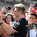 Nico Hulkenberg (GER) Renault Sport F1 Team signs autographs for the fans at Formula One World Championship, Rd12, Hungarian Grand Prix, Preparations, Hungaroring, Hungary, Thursday 26 July 2018. © Jerry Andre/Sutton Images