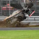 Marcus Ericsson, Alfa Romeo Sauber C37 suffered a big crash in FP2 at Formula One World Championship, Rd14, Italian Grand Prix, Practice, Monza, Italy, Friday 31 August 2018. © Hasan Bratac/Sutton Images