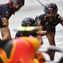 Red Bull Racing mechanics at Formula One World Championship, Rd14, Italian Grand Prix, Practice, Monza, Italy, Friday 31 August 2018. © Mark Sutton/Sutton ImagesRed Bull Racing mechanics at Formula One World Championship, Rd14, Italian Grand Prix, Practice, Monza, Italy, Friday 31 August 2018. © Mark Sutton/Sutton Images