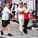 Charles Leclerc, Alfa Romeo Sauber F1 Team walks in after Q1 at Formula One World Championship, Rd14, Italian Grand Prix, Qualifying, Monza, Italy, Saturday 1 September 2018. © Mark Sutton/Sutton Images