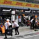 Fernando Alonso, McLaren MCL33 and Stoffel Vandoorne, McLaren MCL33 at Formula One World Championship, Rd14, Italian Grand Prix, Qualifying, Monza, Italy, Saturday 1 September 2018. © Mark Sutton/Sutton Images