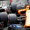 Kevin Magnussen, Haas F1 Team VF-18 and Fernando Alonso, McLaren MCL33 battle in Q2 at Formula One World Championship, Rd14, Italian Grand Prix, Qualifying, Monza, Italy, Saturday 1 September 2018. © Andy Hone/LAT/Sutton Images