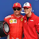 Mick Shcumacher presents the Pirelli Pole Position Award to Kimi Raikkonen, Ferrari at Formula One World Championship, Rd14, Italian Grand Prix, Qualifying, Monza, Italy, Saturday 1 September 2018. © Mark Sutton/Sutton Images