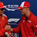 Mick Shumacher presents the Pirelli Pole Position Award to Kimi Raikkonen, Ferrari at Formula One World Championship, Rd14, Italian Grand Prix, Qualifying, Monza, Italy, Saturday 1 September 2018. © Jerry Andre/Sutton Images