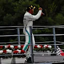 Lewis Hamilton, Mercedes AMG F1 celebrates on the podium at Formula One World Championship, Rd14, Italian Grand Prix, Race, Monza, Italy, Sunday 2 September 2018. © Jerry Andre/Sutton Images