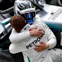 Valtteri Bottas, Mercedes AMG F1 and Lewis Hamilton, Mercedes AMG F1 celebrate in parc ferme at Formula One World Championship, Rd14, Italian Grand Prix, Race, Monza, Italy, Sunday 2 September 2018. © Jerry Andre/Sutton Images