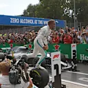 Lewis Hamilton, Mercedes AMG F1 celebrates in parc ferme at the at Formula One World Championship, Rd14, Italian Grand Prix, Race, Monza, Italy, Sunday 2 September 2018. © Manuel Goria/Sutton Images