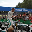 Lewis Hamilton, Mercedes AMG F1 celebrates in parc ferme at the at Formula One World Championship, Rd14, Italian Grand Prix, Race, Monza, Italy, Sunday 2 September 2018. © Manuel Goria/Sutton Images