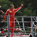 Kimi Raikkonen, Ferrari on the podium at Formula One World Championship, Rd14, Italian Grand Prix, Race, Monza, Italy, Sunday 2 September 2018. © Jerry Andre/Sutton Images