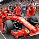 Sebastian Vettel, Ferrari SF71H on the grid at Formula One World Championship, Rd14, Italian Grand Prix, Race, Monza, Italy, Sunday 2 September 2018. © Jerry Andre/Sutton Images