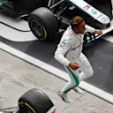 Race winner Lewis Hamilton, Mercedes AMG F1 celebrates in parc ferme at Formula One World Championship, Rd14, Italian Grand Prix, Race, Monza, Italy, Sunday 2 September 2018. © Jerry Andre/Sutton Images