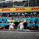 Race winner Lewis Hamilton, Mercedes AMG F1 and Valtteri Bottas, Mercedes AMG F1 celebrate with the team at Formula One World Championship, Rd14, Italian Grand Prix, Race, Monza, Italy, Sunday 2 September 2018. © Manuel Goria/Sutton Images