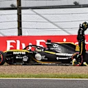 Nico Hulkenberg, Renault Sport F1 Team R.S. 18 crashed in FP3 at Formula One World Championship, Rd17, Japanese Grand Prix, Qualifying, Suzuka, Japan, Saturday 6 October 2018.