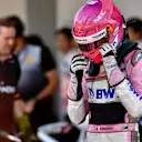 Esteban Ocon, Racing Point Force India F1 Team in parc ferme at Formula One World Championship, Rd17, Japanese Grand Prix, Race, Suzuka, Japan, Sunday 7 October 2018.