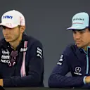 (L to R): Esteban Ocon, Racing Point Force India F1 Team and Lance Stroll, Williams Racing in Press Conference at Formula One World Championship, Rd17, Japanese Grand Prix, Preparations, Suzuka, Japan, Thursday 4 October 2018.