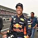 Pole sitter Daniel Ricciardo, Red Bull Racing celebrates in Parc Ferme at Formula One World Championship, Rd19, Mexican Grand Prix, Qualifying, Circuit Hermanos Rodriguez, Mexico City, Mexico, Saturday 27 October 2018.