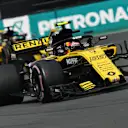 Carlos Sainz, Renault Sport F1 Team R.S. 18 leads Nico Hulkenberg, Renault Sport F1 Team R.S. 18 at Formula One World Championship, Rd19, Mexican Grand Prix, Race, Circuit Hermanos Rodriguez, Mexico City, Mexico, Sunday 28 October 2018.