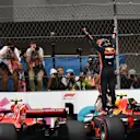 Race winner Max Verstappen, Red Bull Racing RB14 celebrates in Parc Ferme at Formula One World Championship, Rd19, Mexican Grand Prix, Race, Circuit Hermanos Rodriguez, Mexico City, Mexico, Sunday 28 October 2018.