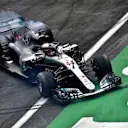 Lewis Hamilton, Mercedes-AMG F1 W09 EQ Power+ celebrates with donuts at Formula One World Championship, Rd19, Mexican Grand Prix, Race, Circuit Hermanos Rodriguez, Mexico City, Mexico, Sunday 28 October 2018.