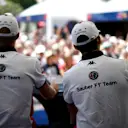 Marcus Ericsson (SWE) Alfa Romeo Sauber F1 Team and Charles Leclerc (MON) Alfa Romeo Sauber F1 Team on stage at Formula One World Championship, Rd6, Monaco Grand Prix Friday, Monte-Carlo, Monaco, 25 May 2018. © Manuel Goria/Sutton Images