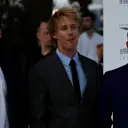 George Russell (GBR), Brendon Hartley (NZL) Scuderia Toro Rosso and Charles Leclerc (MON) Alfa Romeo Sauber F1 Team and Charles Leclerc (MON) Alfa Romeo Sauber F1 Team at Amber Lounge Fasion Show, Le Meridien Beach Plaza Hotel, Monaco, Friday 25 May 2018. © Manuel Goria/Sutton Images