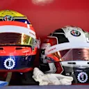 Helmets of Charles Leclerc (MON) Alfa Romeo Sauber F1 Team at Formula One World Championship, Rd6, Monaco Grand Prix, Qualifying, Monte-Carlo, Monaco, Saturday 26 May 2018. © Mark Sutton/Sutton Images