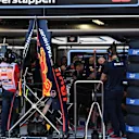 Red Bull Racing mechanics work on the car of Max Verstappen (NED) Red Bull Racing RB14 at Formula One World Championship, Rd6, Monaco Grand Prix, Qualifying, Monte-Carlo, Monaco, Saturday 26 May 2018. © Mark Sutton/Sutton Images