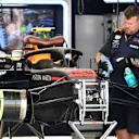 The car of Max Verstappen (NED) Red Bull Racing RB14 in the garage during Qualifying at Formula One World Championship, Rd6, Monaco Grand Prix, Qualifying, Monte-Carlo, Monaco, Saturday 26 May 2018. © Mark Sutton/Sutton Images