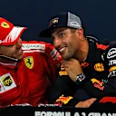 Sebastian Vettel (GER) Ferrari and Daniel Ricciardo (AUS) Red Bull Racing in the Press Conference at Formula One World Championship, Rd6, Monaco Grand Prix, Qualifying, Monte-Carlo, Monaco, Saturday 26 May 2018. © Manuel Goria/Sutton Images