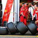 Ferrari mechanics and Pirelli tyres at Formula One World Championship, Rd6, Monaco Grand Prix, Qualifying, Monte-Carlo, Monaco, Saturday 26 May 2018. © Mark Sutton/Sutton Images