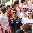 Daniel Ricciardo (AUS) Red Bull Racing, Marcus Ericsson (SWE) Alfa Romeo Sauber F1 Team and Lewis Hamilton (GBR) Mercedes-AMG F1 on the drivers parade at Formula One World Championship, Rd6, Monaco Grand Prix, Race, Monte-Carlo, Monaco, Sunday 27 May 2018. © Manuel Goria/Sutton Images