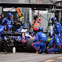 Pierre Gasly (FRA) Scuderia Toro Rosso STR13 pit stop at Formula One World Championship, Rd6, Monaco Grand Prix, Race, Monte-Carlo, Monaco, Sunday 27 May 2018. © Mark Sutton/Sutton Images