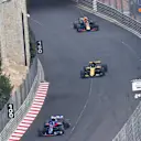 Pierre Gasly (FRA) Scuderia Toro Rosso STR13 leads Nico Hulkenberg (GER) Renault Sport F1 Team RS18 at Formula One World Championship, Rd6, Monaco Grand Prix, Race, Monte-Carlo, Monaco, Sunday 27 May 2018. © Jerry Andre/Sutton Images