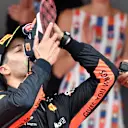 Race winner Daniel Ricciardo (AUS) Red Bull Racing celebrates on the podium with a shoey at Formula One World Championship, Rd6, Monaco Grand Prix, Race, Monte-Carlo, Monaco, Sunday 27 May 2018. © Mark Sutton/Sutton Images