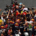 Race winner Daniel Ricciardo (AUS) Red Bull Racing celebrates with the team in parc ferme at Formula One World Championship, Rd6, Monaco Grand Prix, Race, Monte-Carlo, Monaco, Sunday 27 May 2018. © Jerry Andre/Sutton Images