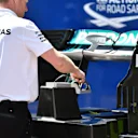 Mercedes-AMG F1 W09 EQ Power+ rear wing at Formula One World Championship, Rd6, Monaco Grand Prix, Preparations, Monte-Carlo, Monaco, Wednesday 23 May 2018. © Mark Sutton/Sutton Images