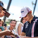 Esteban Ocon (FRA) Force India F1 signs autographs for the fans at Formula One World Championship, Rd6, Monaco Grand Prix, Preparations, Monte-Carlo, Monaco, Wednesday 23 May 2018. © Manuel Goria/Sutton Images