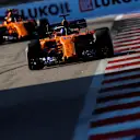 Fernando Alonso, McLaren MCL33 and Stoffel Vandoorne, McLaren MCL33 at Formula One World Championship, Rd16, Russian Grand Prix, Qualifying, Sochi Autodrom, Sochi, Krasnodar Krai, Russia, Saturday 29 September 2018.