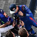 Brendon Hartley, Scuderia Toro Rosso talks with the media at Formula One World Championship, Rd16, Russian Grand Prix, Qualifying, Sochi Autodrom, Sochi, Krasnodar Krai, Russia, Saturday 29 September 2018.