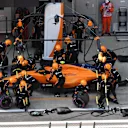 Stoffel Vandoorne, McLaren MCL33 pit stop at Formula One World Championship, Rd16, Russian Grand Prix, Race, Sochi Autodrom, Sochi, Krasnodar Krai, Russia, Sunday 30 September 2018.