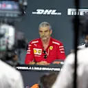 Maurizio Arrivabene, Team Principal, Ferrari in the Press Conference at Formula One World Championship, Rd15, Singapore Grand Prix, Practice, Marina Bay Circuit, Singapore, Friday 14 September 2018.