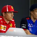 Kimi Raikkonen, Ferrari and Brendon Hartley, Scuderia Toro Rosso in Press Conference at Formula One