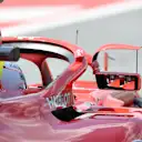 Sebastian Vettel (GER) Ferrari SF-71H with mirror on halo at Formula One World Championship, Rd5, Spanish Grand Prix, Practice, Barcelona, Spain, Friday 11 May 2018. © Mark Sutton/Sutton Images