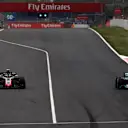 Kevin Magnussen (DEN) Haas VF-18 and Lewis Hamilton (GBR) Mercedes-AMG F1 W09 EQ Power+ at Formula One World Championship, Rd5, Spanish Grand Prix, Qualifying, Barcelona, Spain, Saturday 12 May 2018. © Manuel Goria/Sutton Images