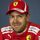 Sebastian Vettel (GER) Ferrari in the Press Conference at Formula One World Championship, Rd5, Spanish Grand Prix, Qualifying, Barcelona, Spain, Saturday 12 May 2018. © Manuel Goria/Sutton Images
