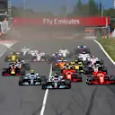 Lewis Hamilton (GBR) Mercedes-AMG F1 W09 EQ Power+ leads at the start of the race at Formula One World Championship, Rd5, Spanish Grand Prix, Race, Barcelona, Spain, Sunday 13 May 2018. © Andy Hone/LAT/Sutton Images